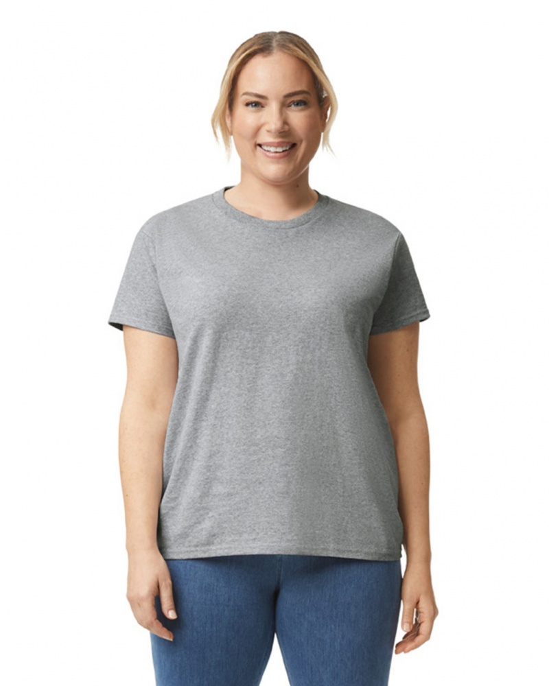 Women's Gildan 2000L T-Shirts Sport Grey | OXKU52160