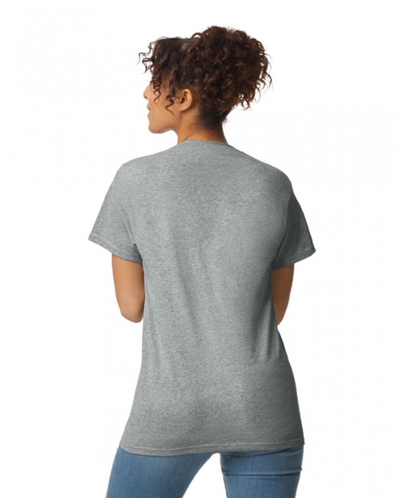 Women's Gildan 2300 with Pocket T-Shirts Sport Grey | JOVN59436