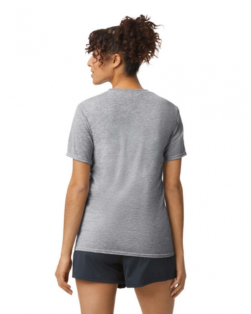 Women's Gildan 42000 T-Shirts Sport Grey | MRHX63419