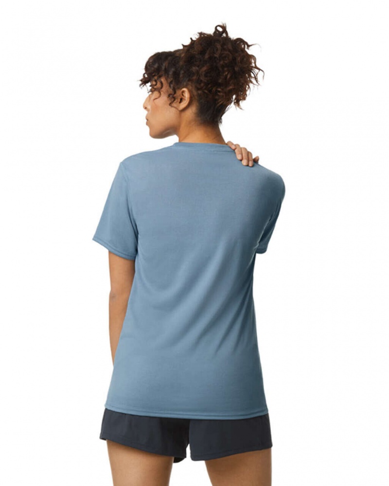 Women's Gildan 42000 T-Shirts Stone Blue | XRJL60329