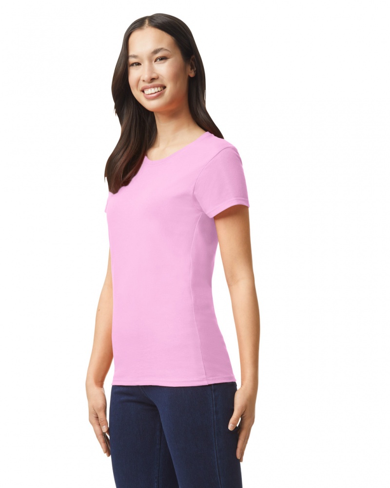 Women's Gildan 5000L T-Shirts Light Pink | EUHN50612