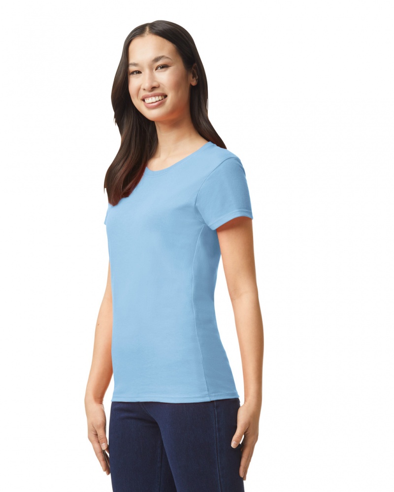 Women's Gildan 5000L T-Shirts Light Blue | CRPF29053