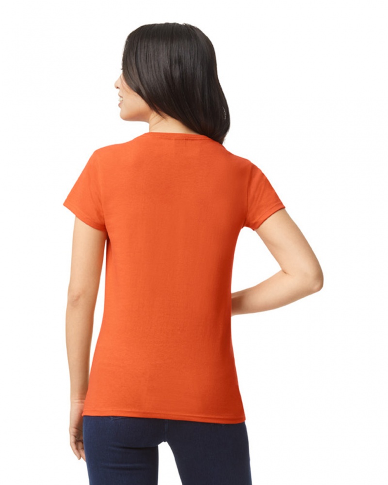 Women's Gildan 5000L T-Shirts Orange | APLD45618