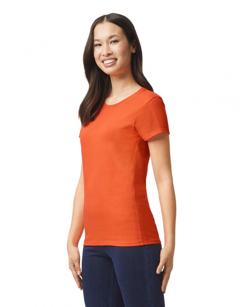 Women's Gildan 5000L T-Shirts Orange | APLD45618