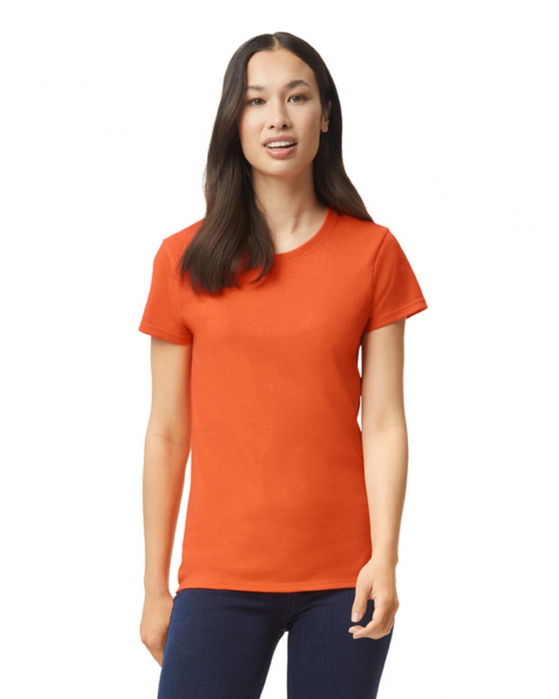 Women's Gildan 5000L T-Shirts Orange | APLD45618