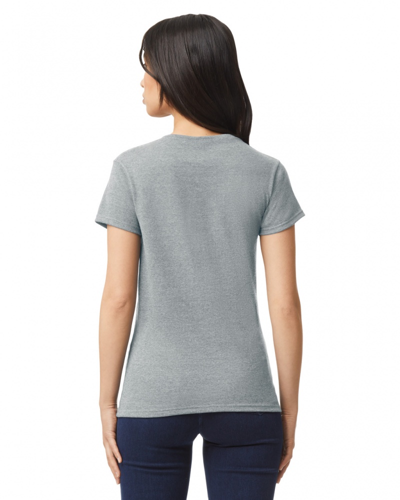 Women's Gildan 5000L T-Shirts Sport Grey | PRHV36704