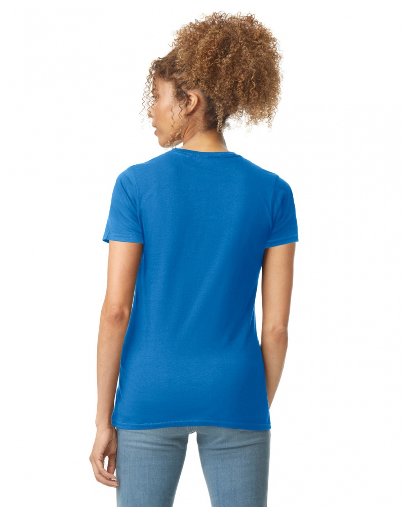 Women's Gildan 64000L T-Shirts Royal | KNOC86097