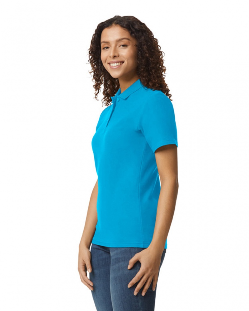 Women's Gildan 64800L Pique Polo Sapphire | ZQPR49836