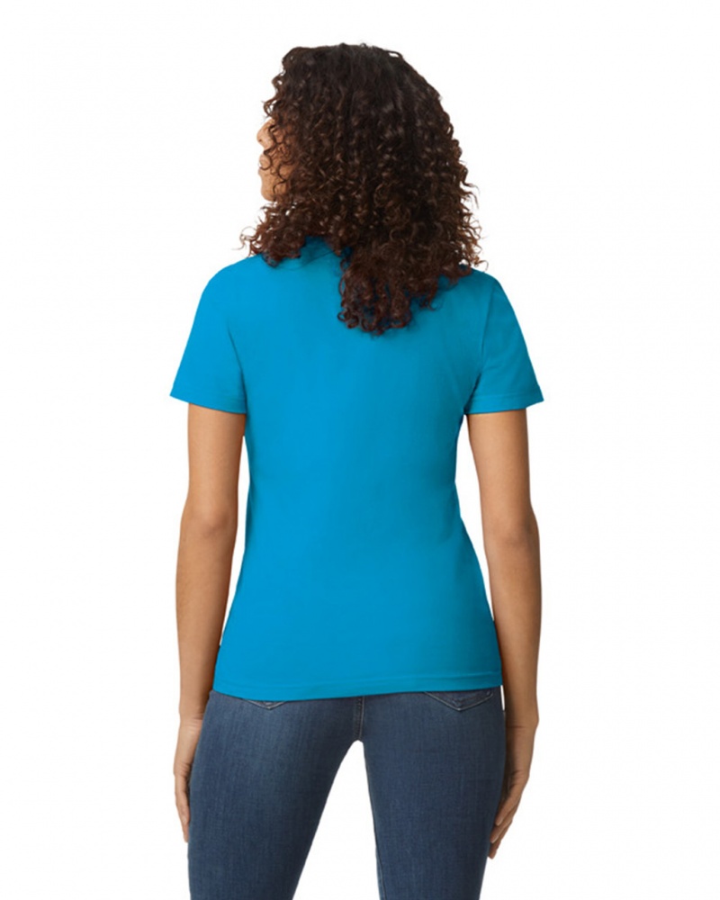 Women's Gildan 65000L Midweight T-Shirts Sapphire | JPGL96713