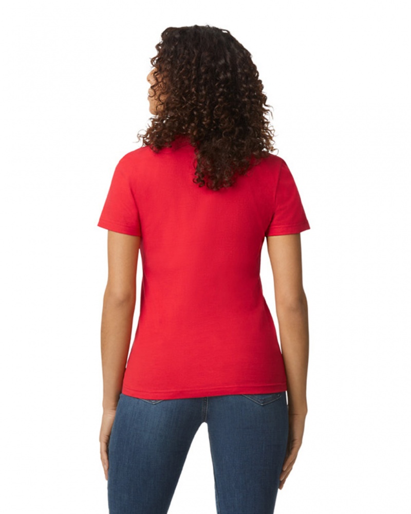 Women's Gildan 65000L Midweight T-Shirts Red | IHEA58241