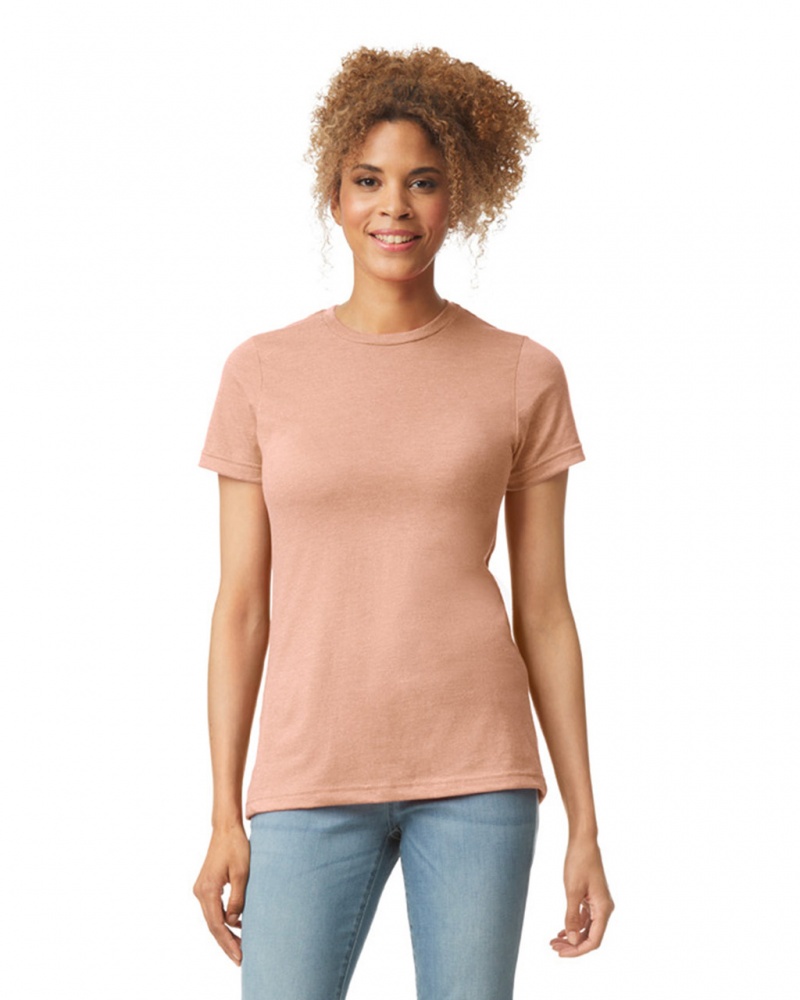 Women\'s Gildan 67000L CVC T-Shirts Dusty Rose | YRQZ54923