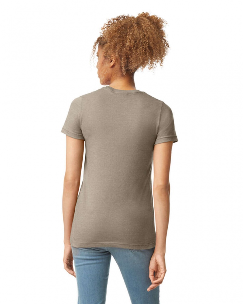 Women's Gildan 67000L CVC T-Shirts Slate | RLBY20197