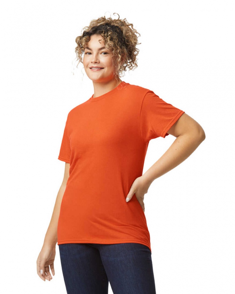 Women's Gildan 8000 T-Shirts Orange | MTGK10758