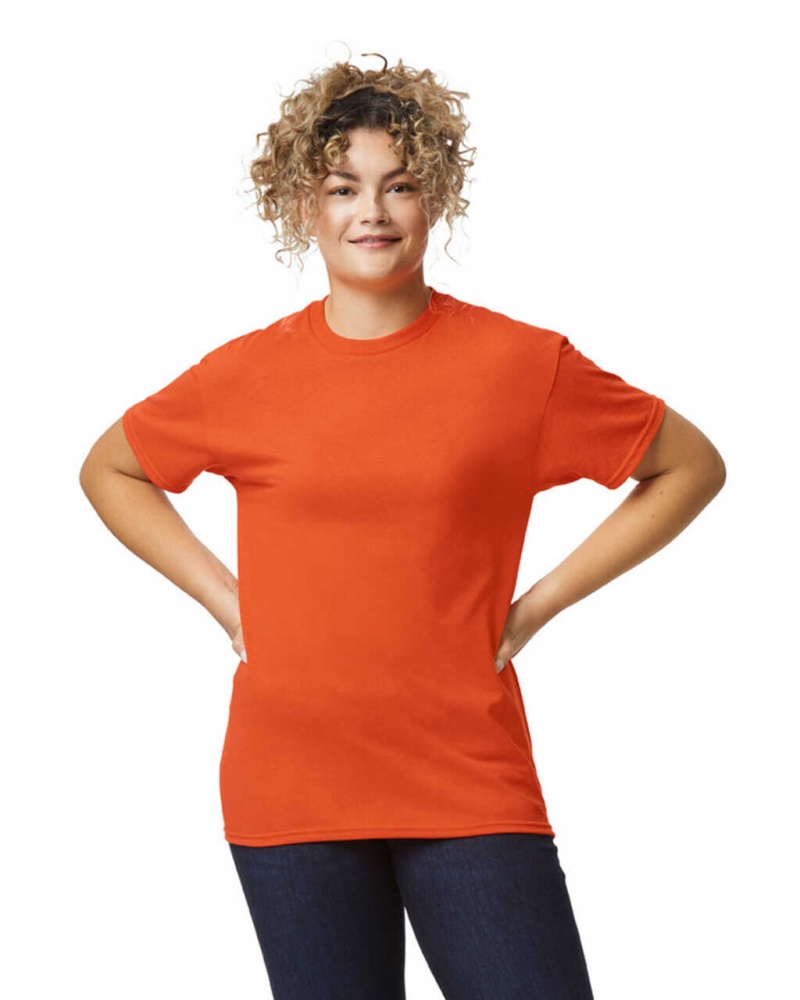 Women's Gildan 8000 T-Shirts Orange | MTGK10758