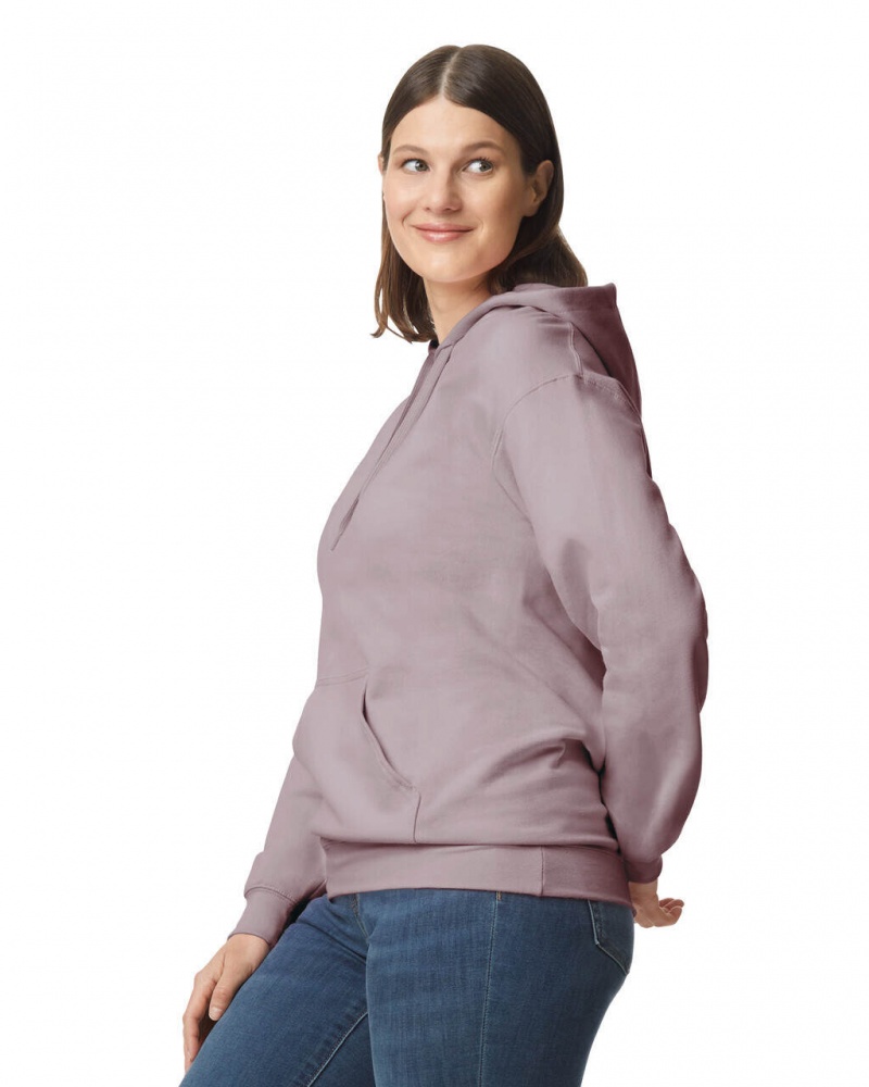 Women's Gildan SF500 Midweight Fleece Hoodie Paragon | SZLK27350