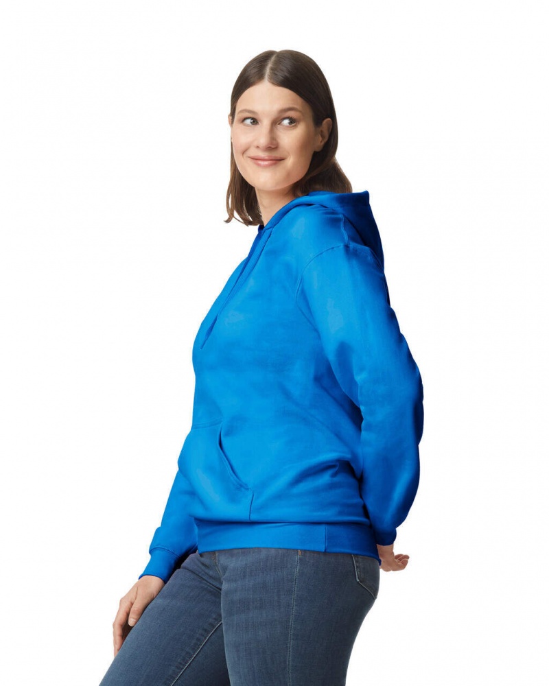 Women's Gildan SF500 Midweight Fleece Hoodie Royal | LXTD72630